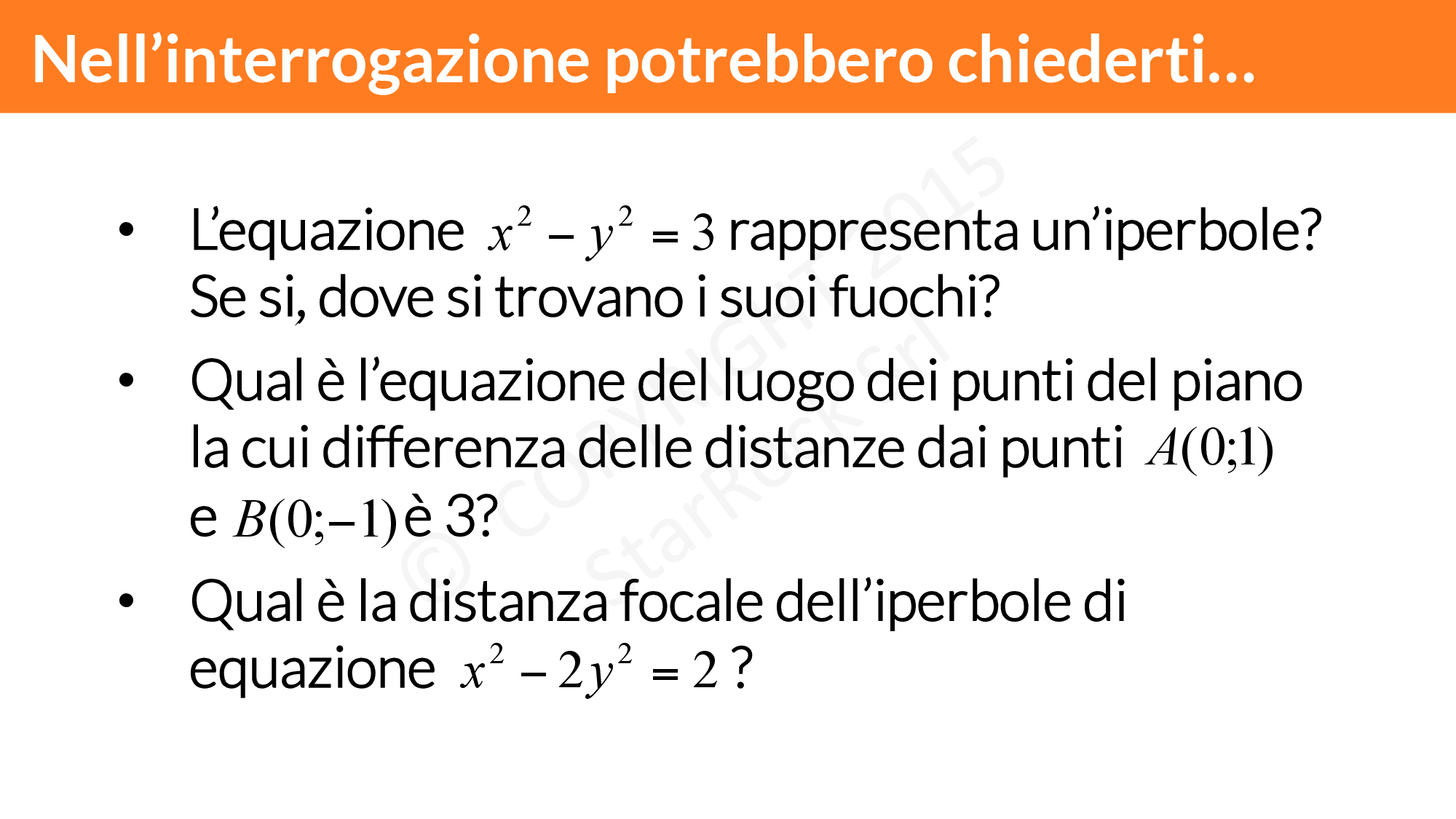 Iperbole Definizione Ed Esercizi Sulle Equazioni