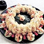 Anelli di riso con scampi e gamberi