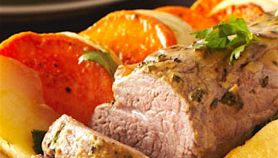 Arrosto di maiale alla mostarda