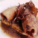 Calamari al vino rosso