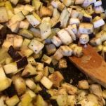 Crostini di baguette alle verdure