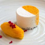 Dolce al lime con sorbetto di mango