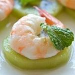 Insalata di kiwi e code di scampi