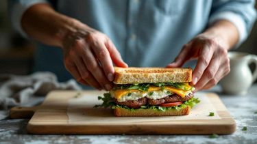 Panino slalom con porchetta e salsa verde