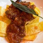 Pappardelle al brandy