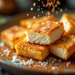 ricotta fritta con spolverata di cannella