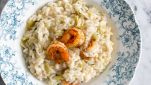 Risotto con carciofi e scampi