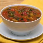Steamed vegetables on the white plate