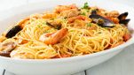 Spaghetti con cozze e gamberi
