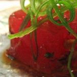 Cubetti di tonno e arancia