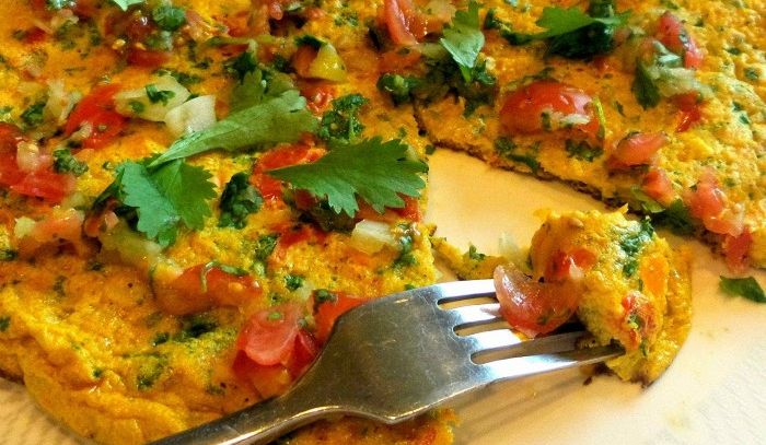 Frittata con pomodoro e cipolla