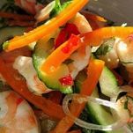 Insalata di gamberetti e peperoni