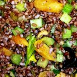 Insalata di pollo mele del Trentino Quartirolo e riso rosso di Camargue