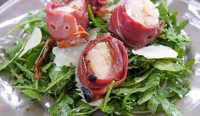 Involtini prosciutto crudo e capesante