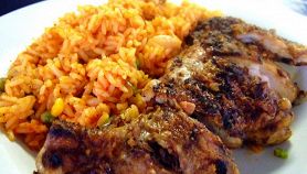 Jollof rice with chicken