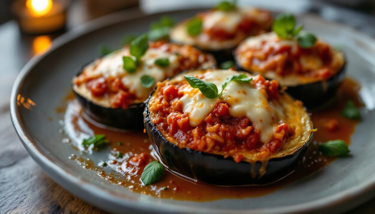 Melanzane imbottite al forno