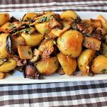 Patatine novelle con funghi