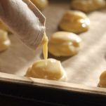 Profiteroles al cioccolato bianco