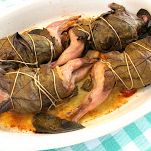 Quaglie alle foglie di vite