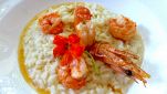 Risotto con code di gambero e gorgonzola