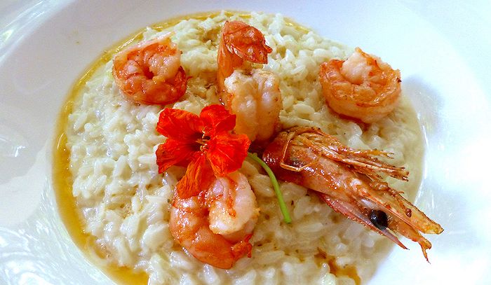 Risotto con code di gambero e gorgonzola