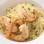 Spaghetti caviale e gamberetti