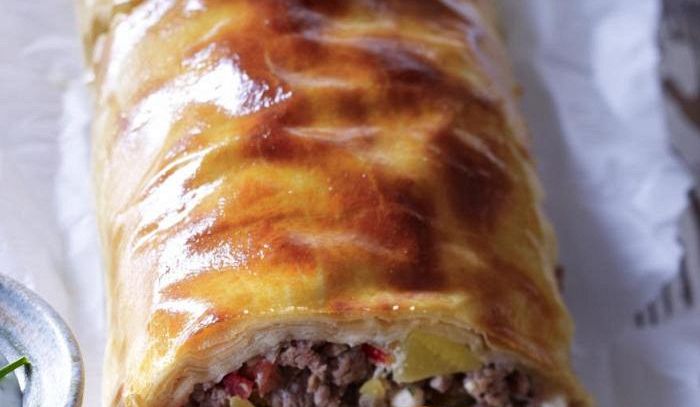 Strudel di carne e peperoni