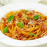 Bigoli con salsa di zucca Monte Veronese