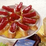 Bruschetta di prosciutto di montagna e parmigiano