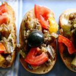 Bruschette con piccola ratatouille