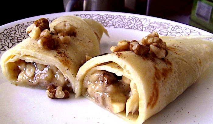 Crepes di mele e noci