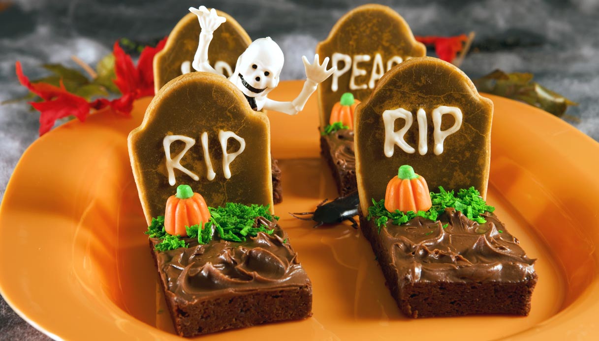 Decorazioni commestibili per torte di Halloween, lapidi divertenti