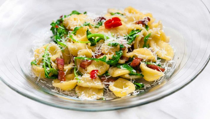 orecchiette rucola pancetta