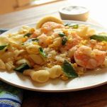 Pasta con zucca e gamberetti con il Bimby