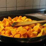 Pasta gratinata alla zucca e gamberi