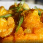 Pasta gratinata alla zucca e gamberi