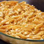 Pasta gratinata alla zucca e gamberi