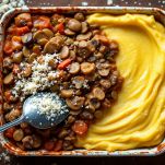 L'alternanza di polenta, sugo e Parmigiano