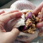 Pollo ripieno al ragù