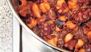 Polpi con i fagioli