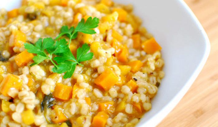 Ricetta risotto all'Amarone con zucca e renette