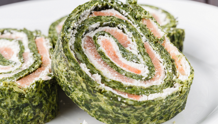 Roulade di spinaci alla polpa di granchio