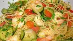 Spaghetti gamberi e cetrioli