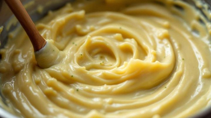 Ciotola con sugo ai carciofi pronto per condire la pasta