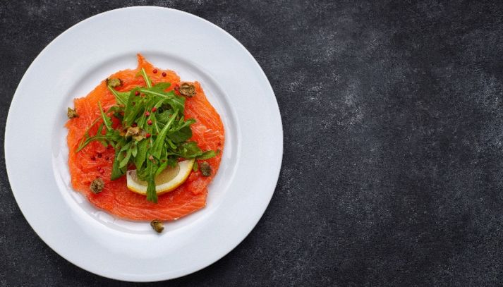 Carpaccio di trota marinato