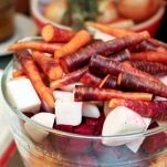 Anatra farcita con mele e uva