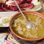 Bagna cauda. Italian dish of Piedmontese cuisine