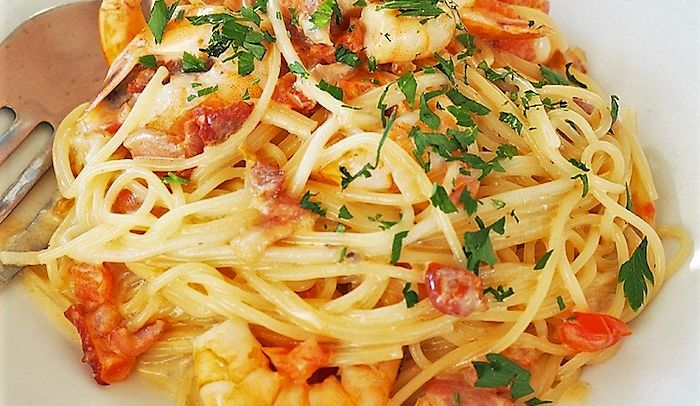 Bucatini gamberi e polpo | Buonissimo Ricette