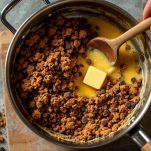 Burro e biscotti sbriciolati