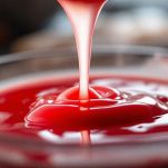 Gelatina e purea di fragole